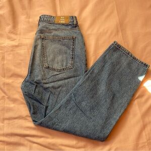 Free People straight legged high waisted jeans